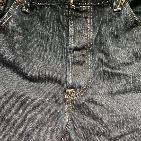 NEW—Levi's Men’s 501 Buttonfly Dark Blue Original Fit Jeans - Picture 5 of 6